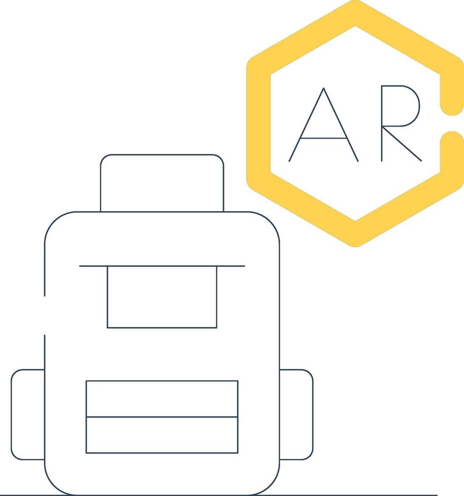 Ar Backpack Creative Icon Design vector