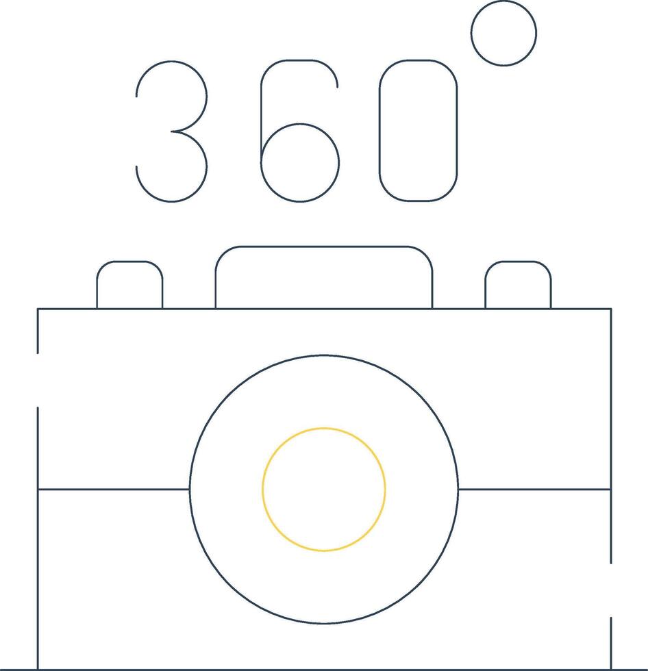 360 Camera Creative Icon Design vector