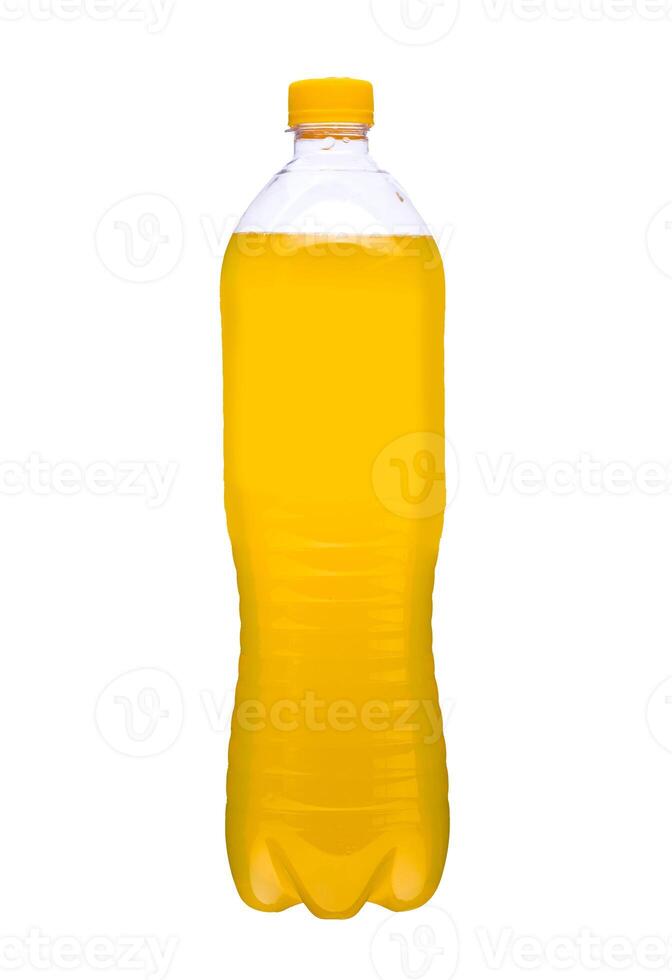 Plastik  bottle with yellow liquid photo