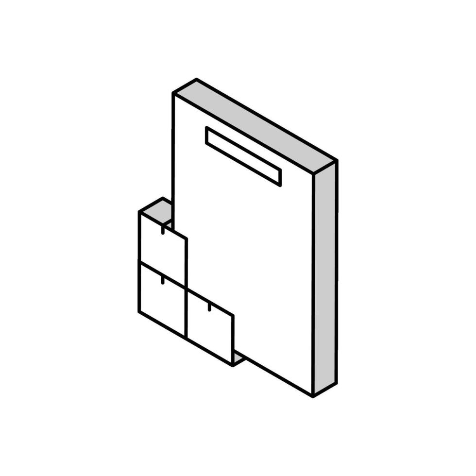 list of delivering packages isometric icon vector illustration
