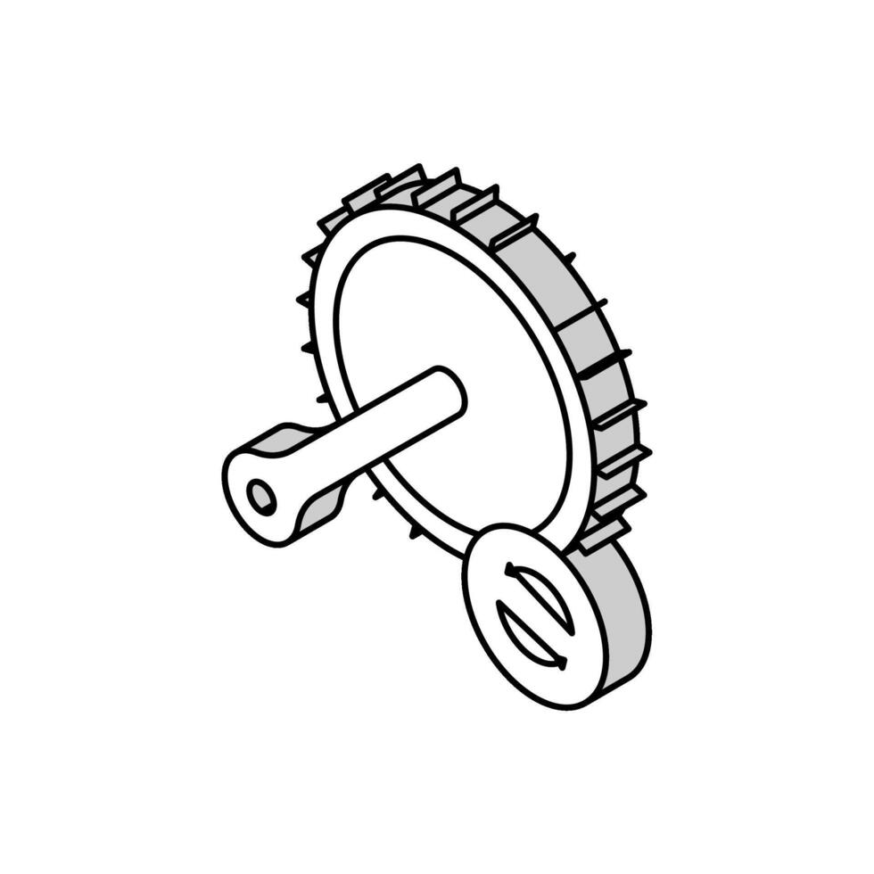 bicycle connecting rods replacement isometric icon vector illustration
