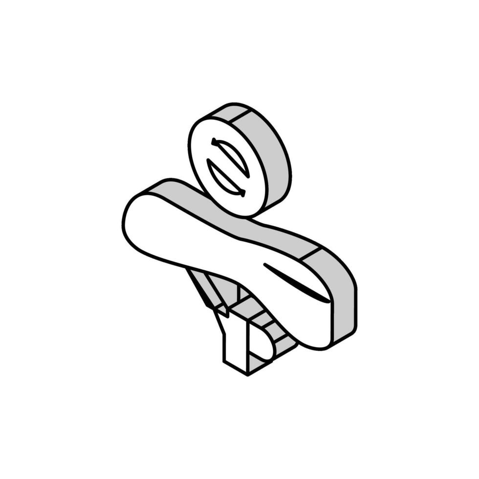 bicycle seat adjustment isometric icon vector illustration