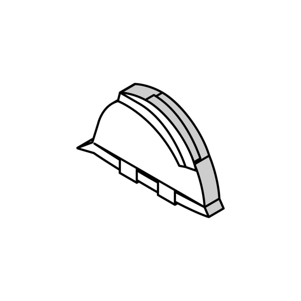 casco herramienta reparar isométrica icono vector ilustración