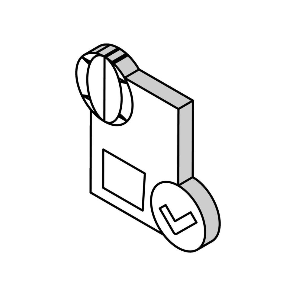 permission for international carriage of pet isometric icon vector illustration