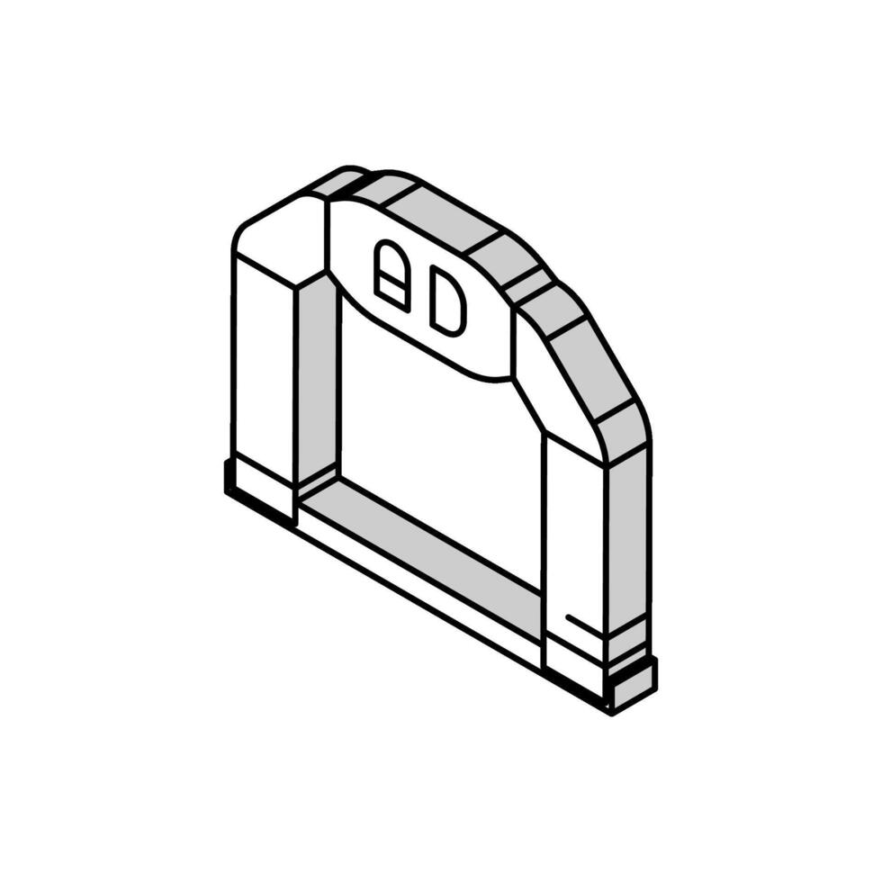 inflatable archway isometric icon vector illustration