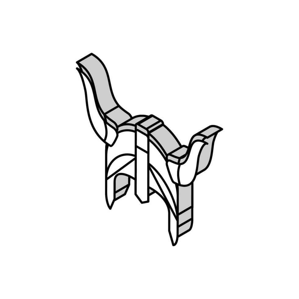 casco vikingo guerrero isométrica icono vector ilustración