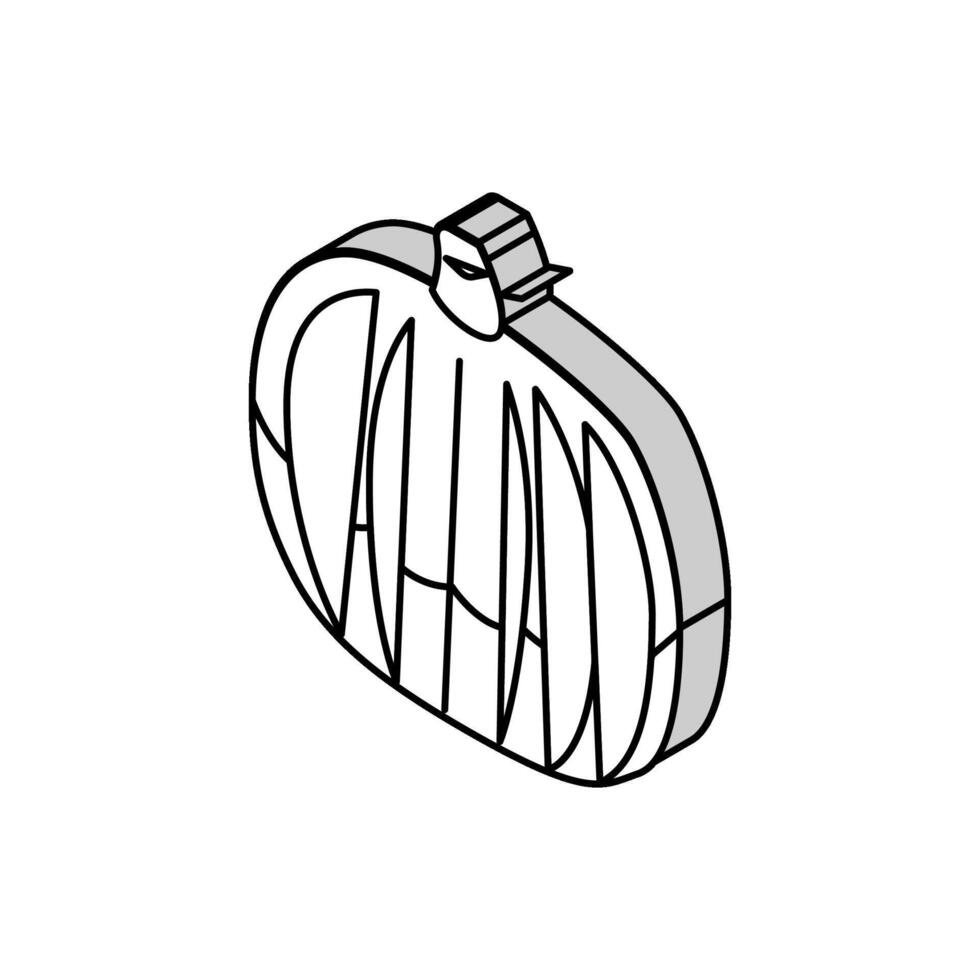 whole pumpkin isometric icon vector illustration