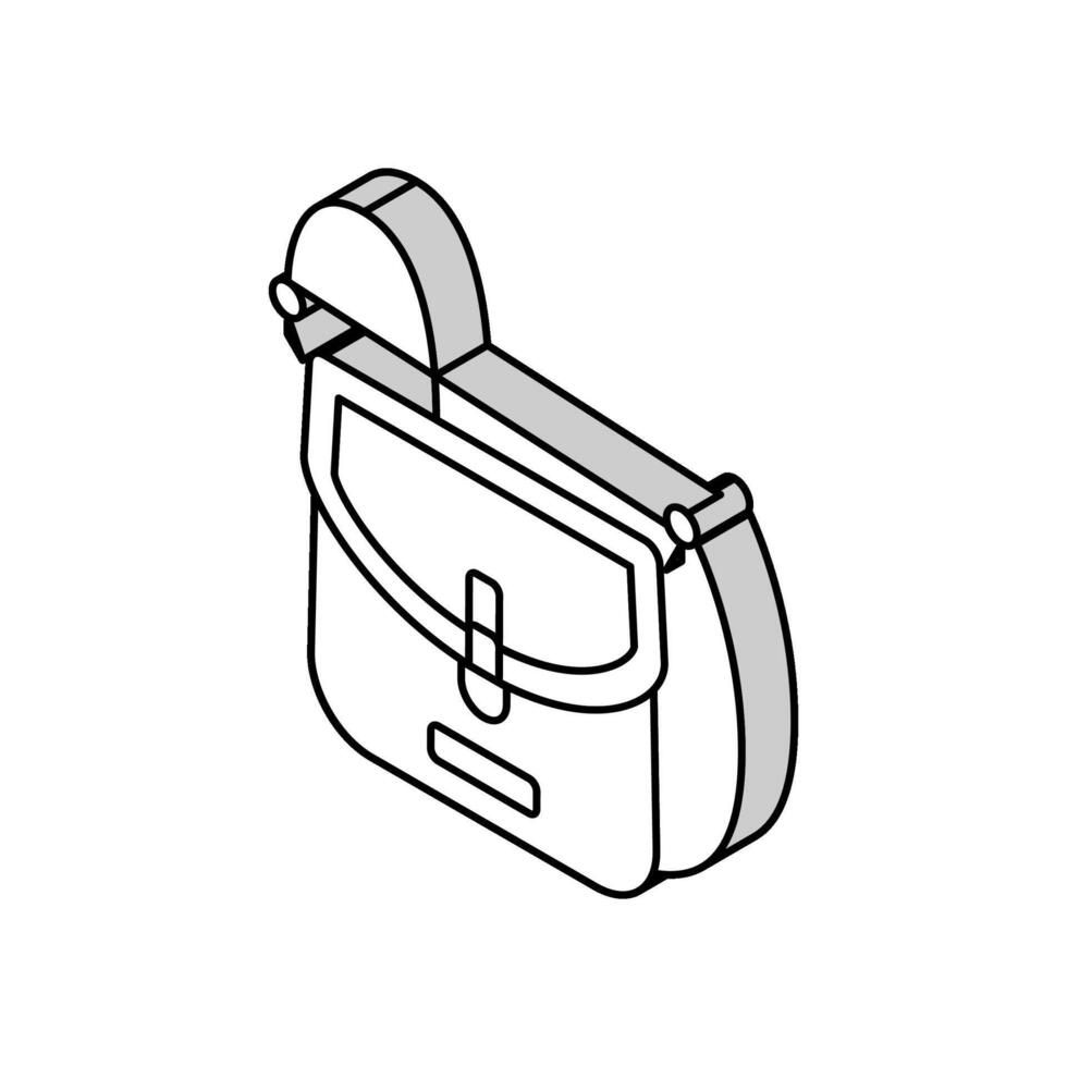 bolso bolso mujer isométrica icono vector ilustración