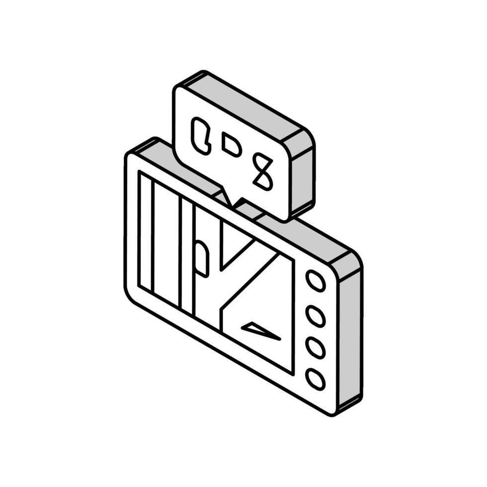 gps assistant isometric icon vector illustration