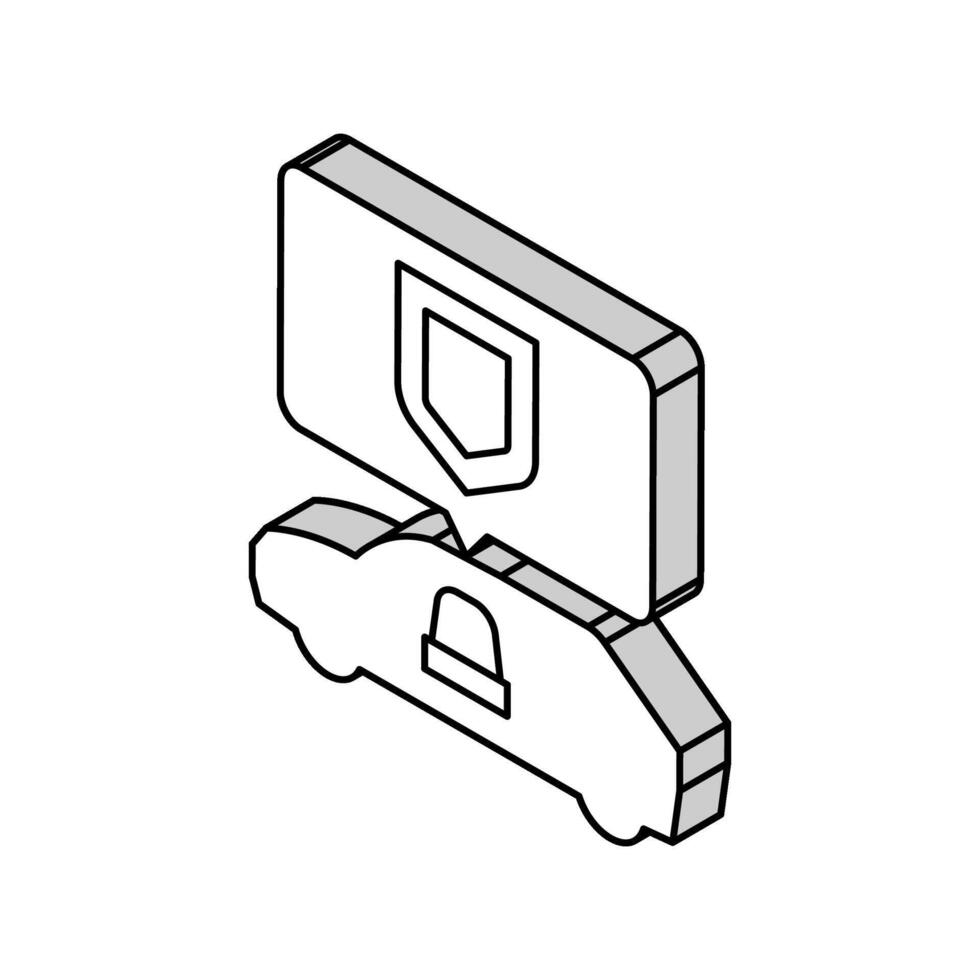 conducción seguridad isométrica icono vector ilustración