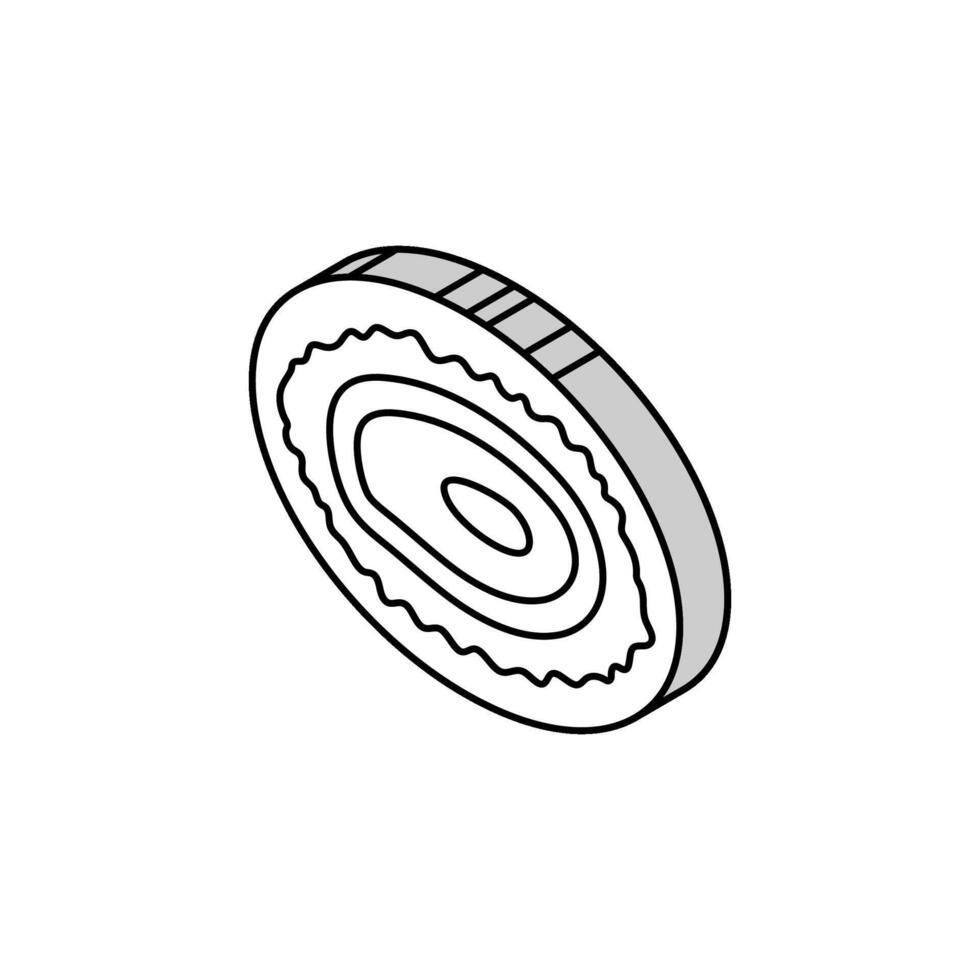 limpet sea shell beach isometric icon vector illustration