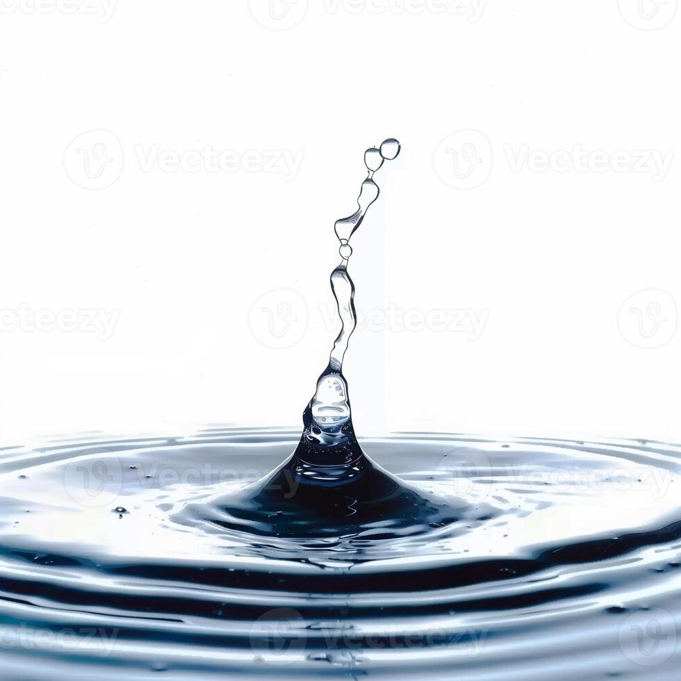 AI generated Water isolated on white background photo