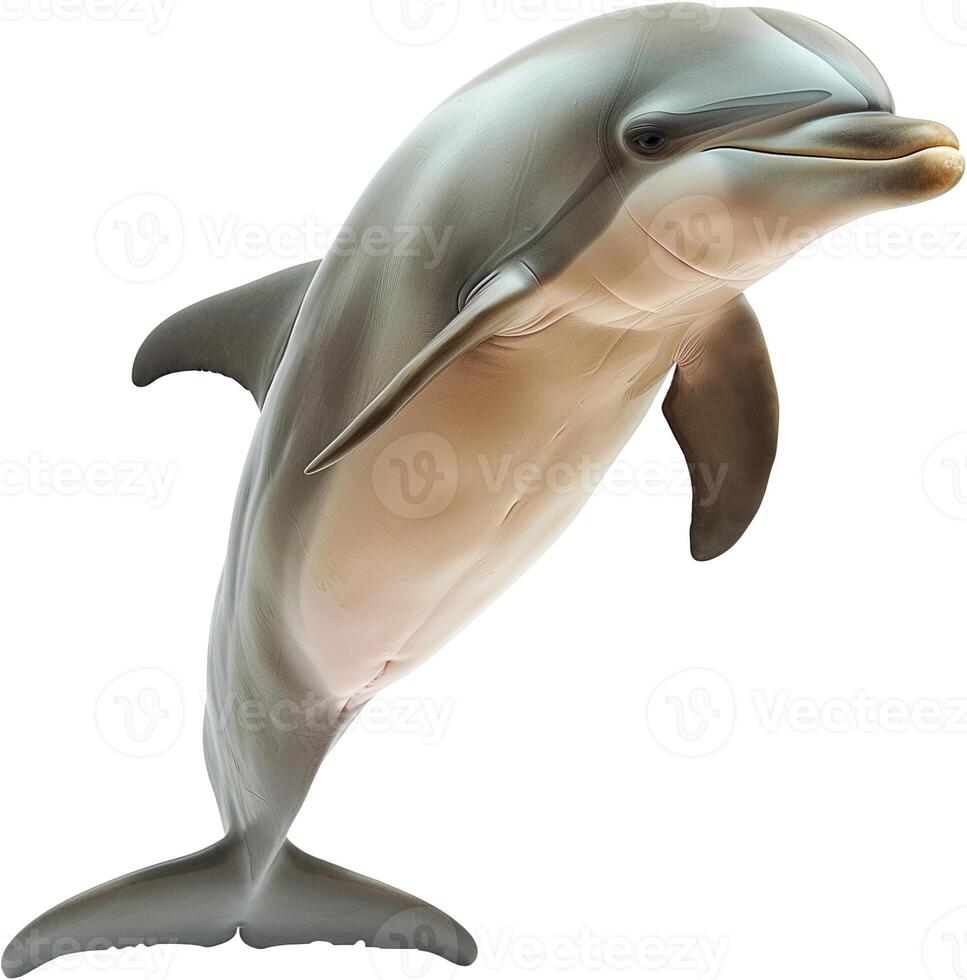 AI generated dolphin on white isolated background photo