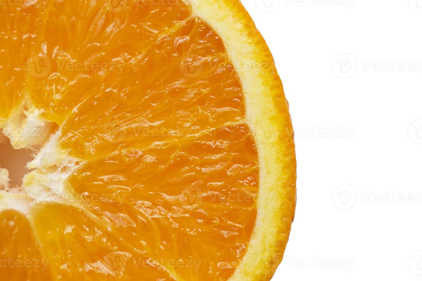 A slice of orange close up. photo