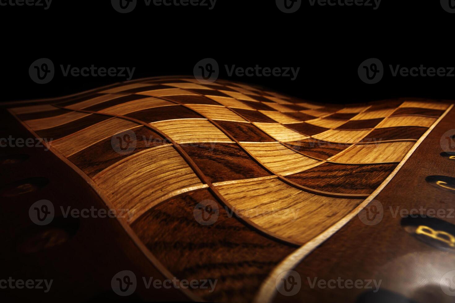 Chess winding box on a dark background. photo