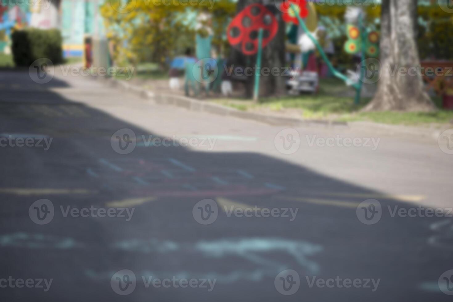 Blurred background of a playground photo