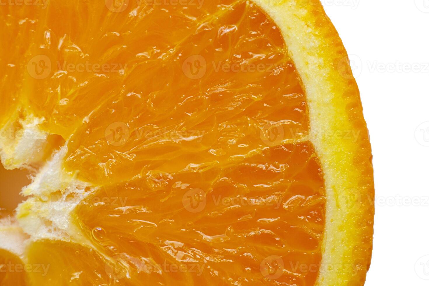 A slice of orange close up. photo