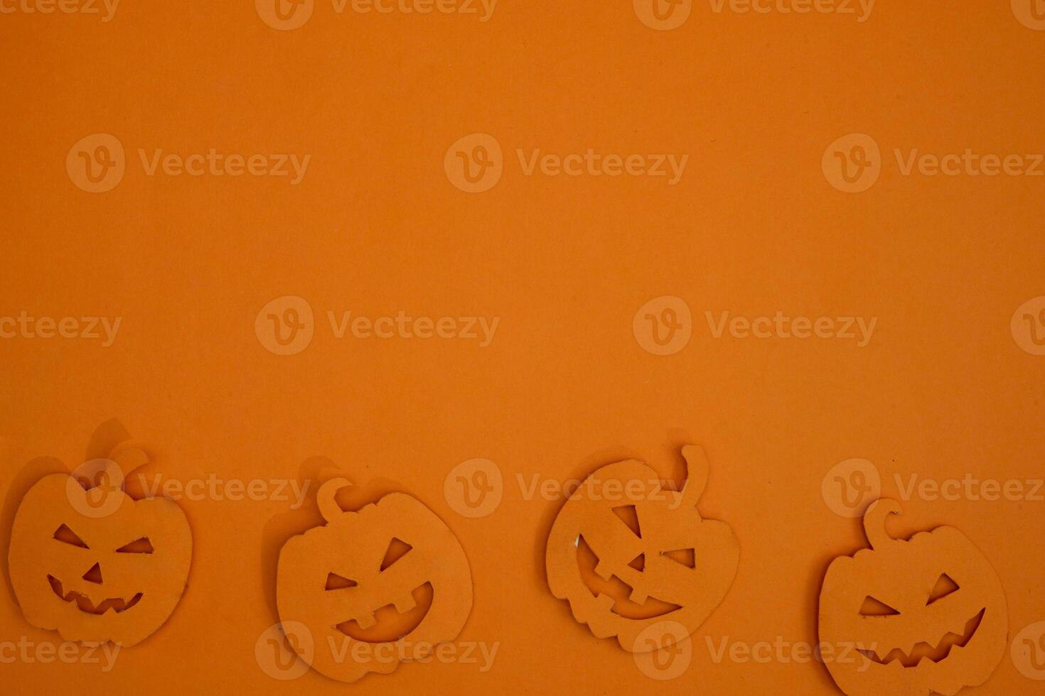 orange halloween pumpkin border background photo