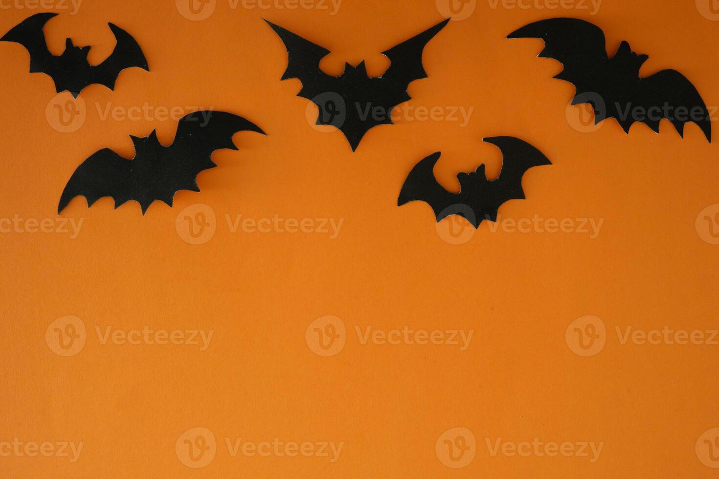 halloween background with bats copy space photo