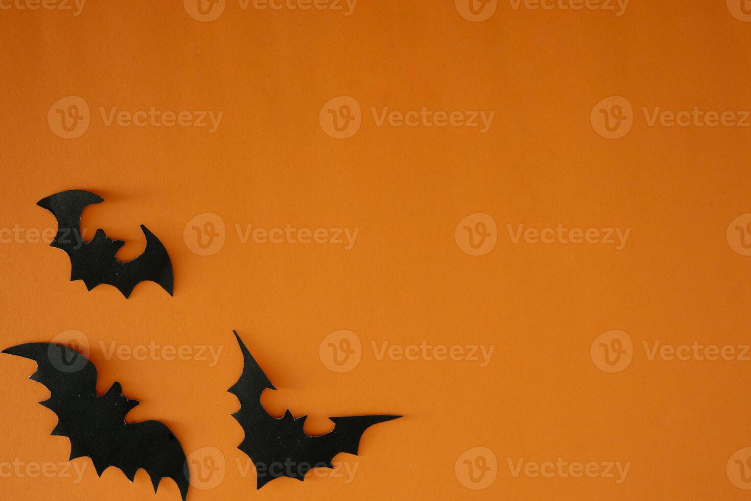 halloween background with bat decoration photo