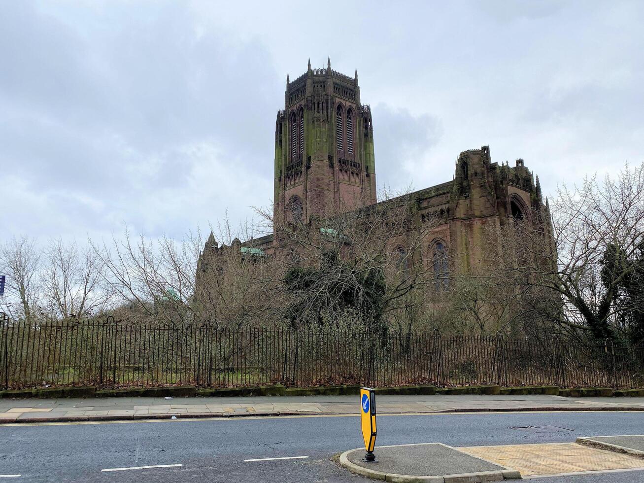 Liverpool in the UK on 11 February 2024. A view of Liverpool Anglican Cathedral photo