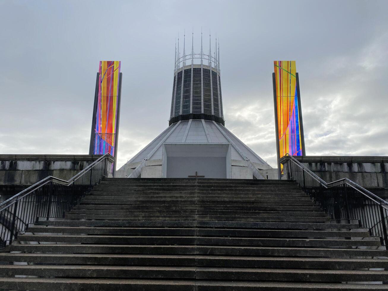Liverpool in the UK on 11 February 2024. A view of Liverpool Metropolitan Cathedral photo