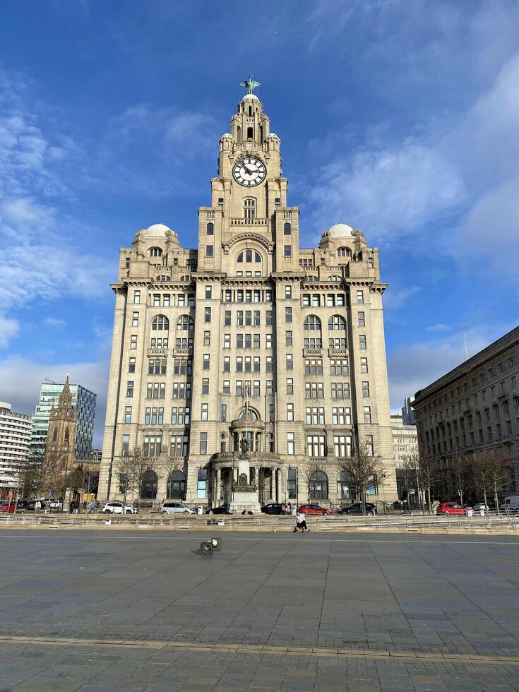 Liverpool in the UK on 11 February 2024. A view of the Liver Building photo