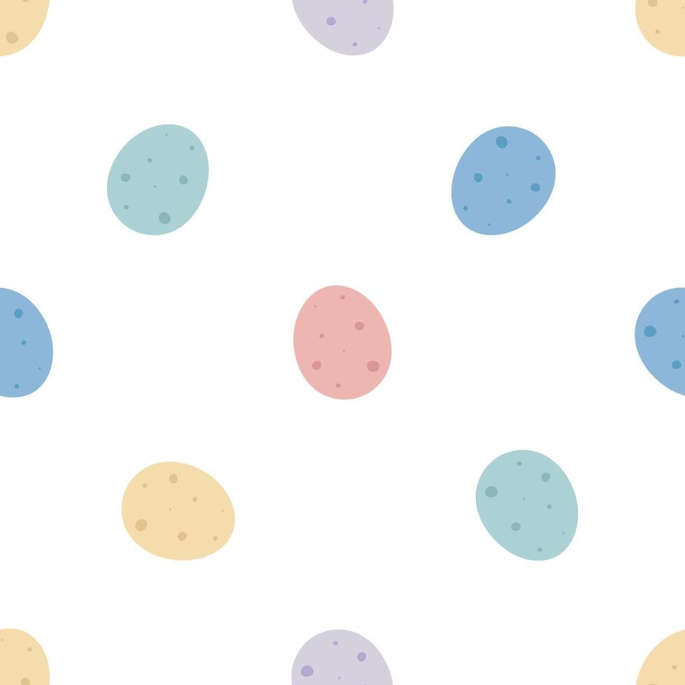 Happy Easter seamless pattern. Spring seamless pattern with colored eggs. Flat vector background. Creative texture for fabric, wrapping, textile, wallpaper, apparel.