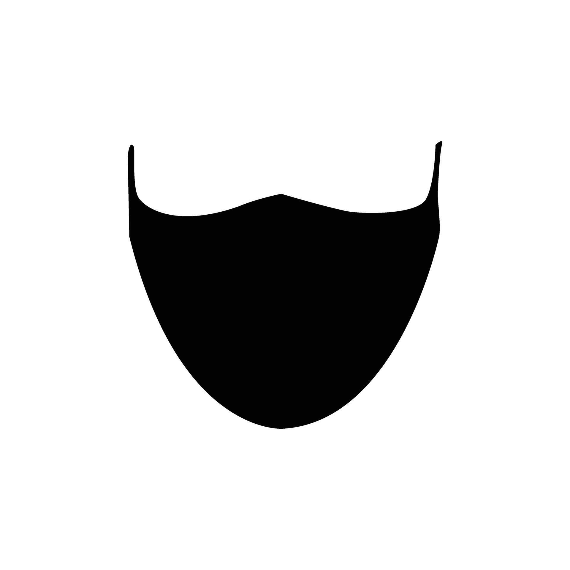 Medical face black mask icon set. Vector icon isolated on white