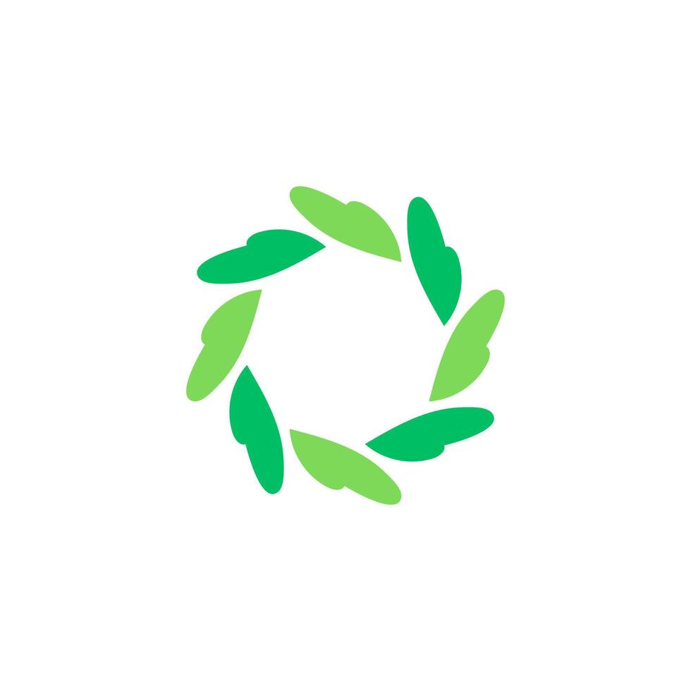 circle frame design with leaf shape vector