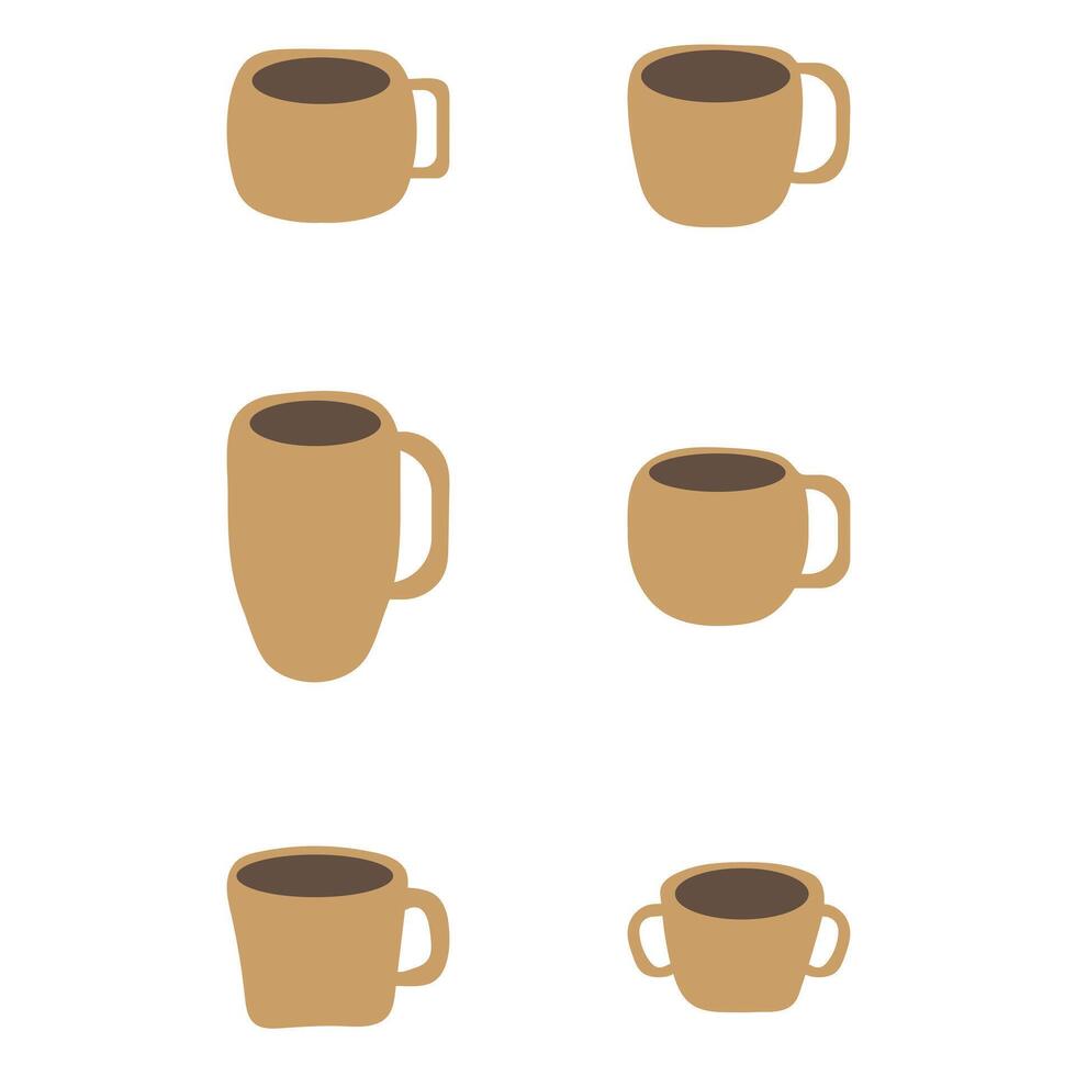 Mug set icon. drink vector
