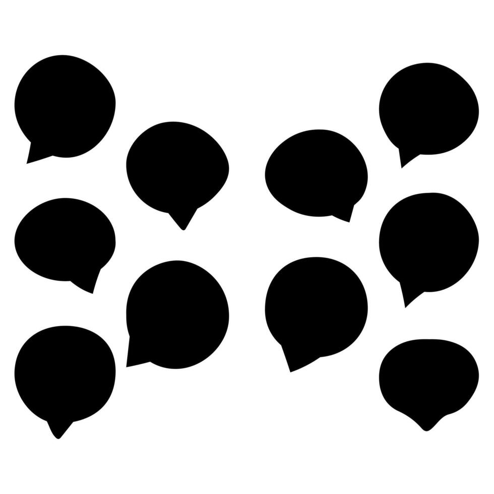 Speech bubble icon set. Communication vector