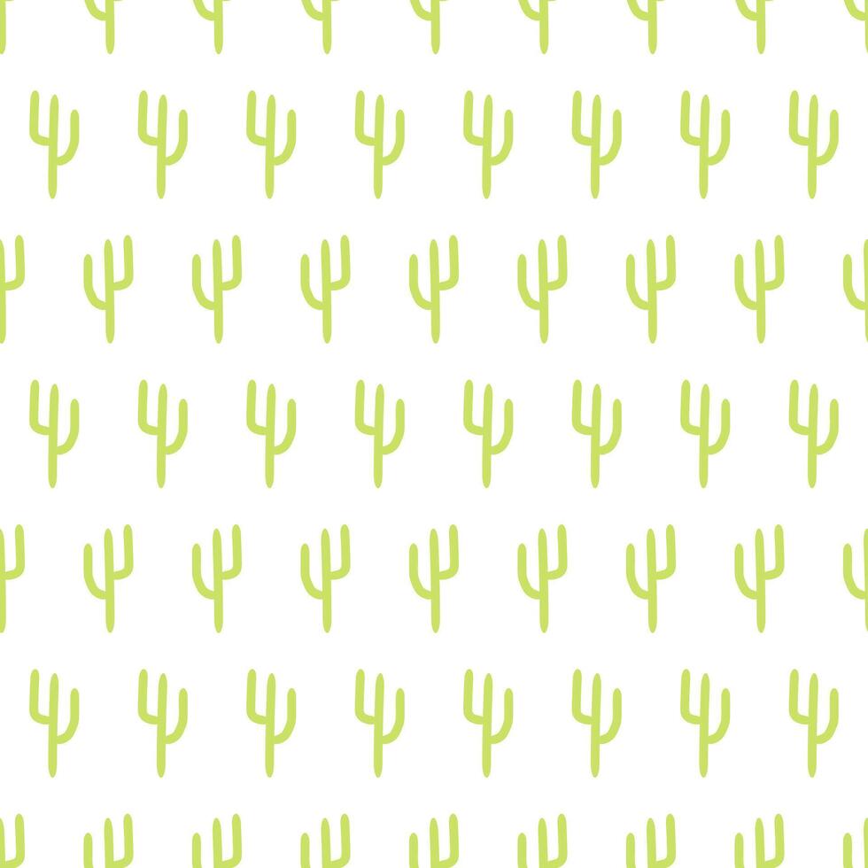 Cactus pattern design. Botanical decorative background in flat style. Repeat and seamless vector