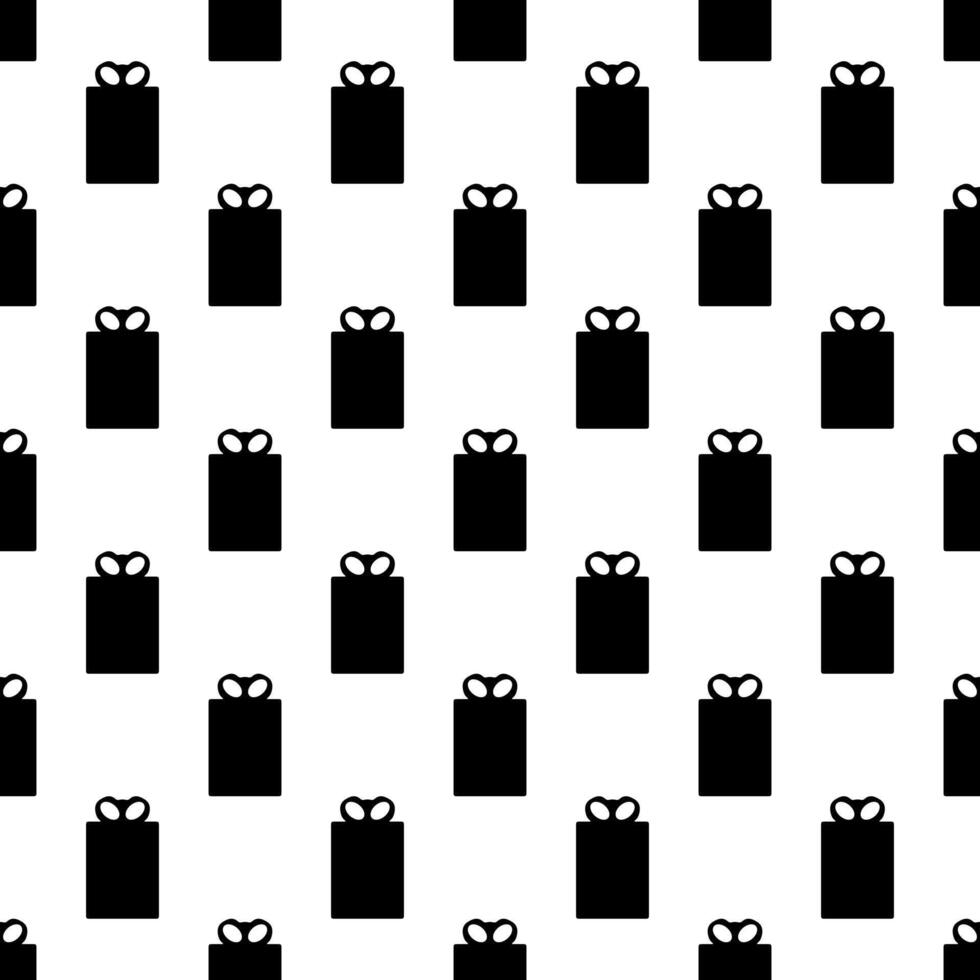 Gift box seamless pattern. Surprise flat design vector