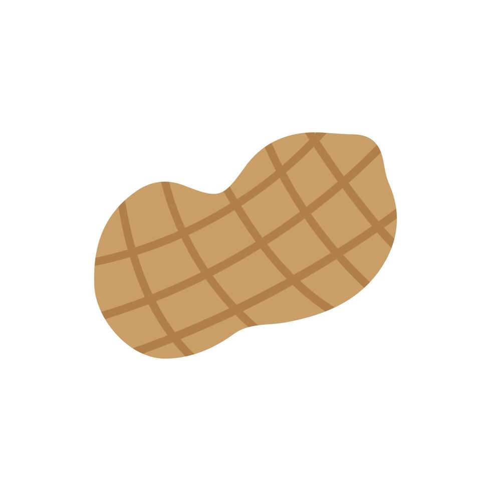 Simple peanut icon. Food flat design vector