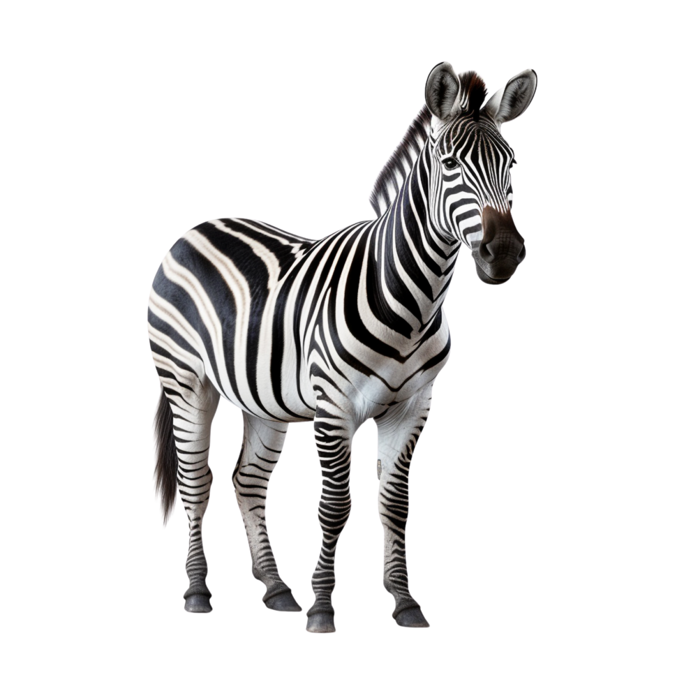 AI generated Zebra clip art png