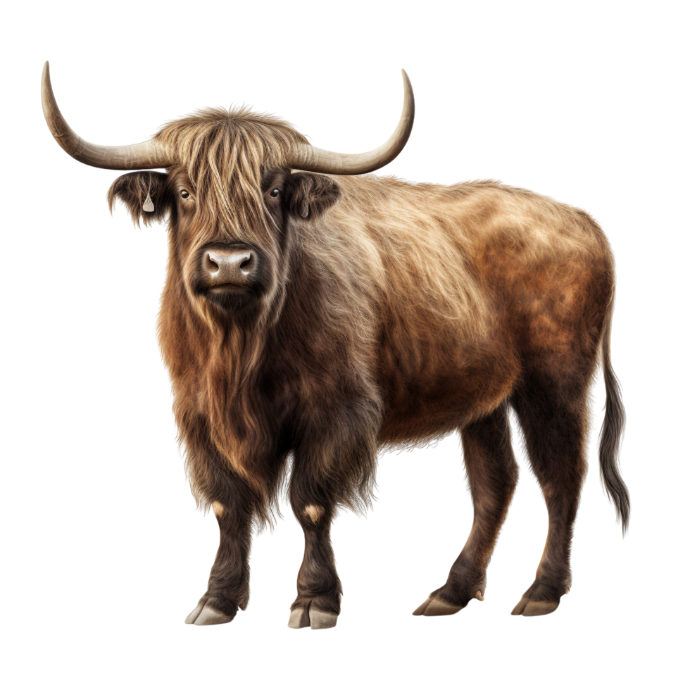 AI generated Yak clip art png