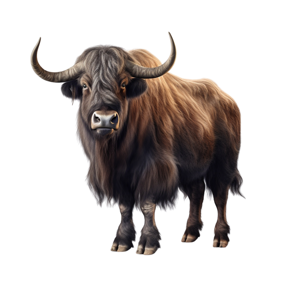 AI generated Yak clip art png