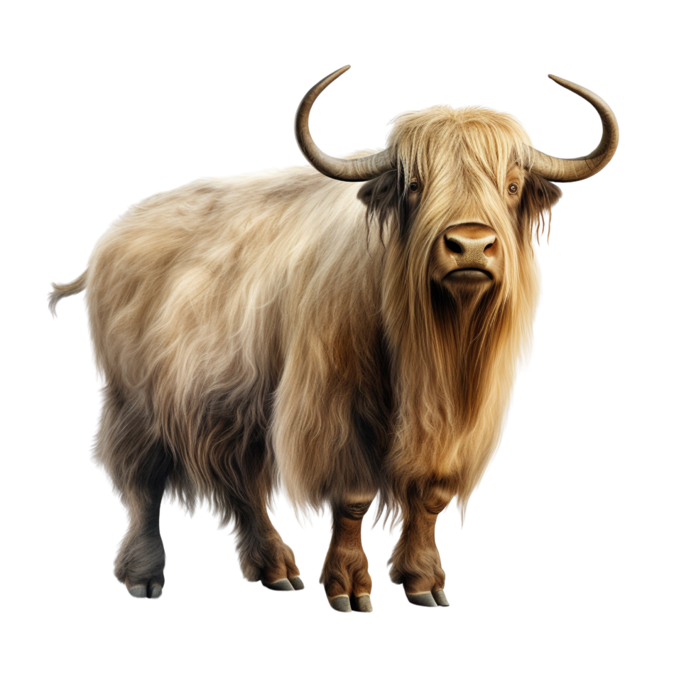 AI generated Yak clip art png