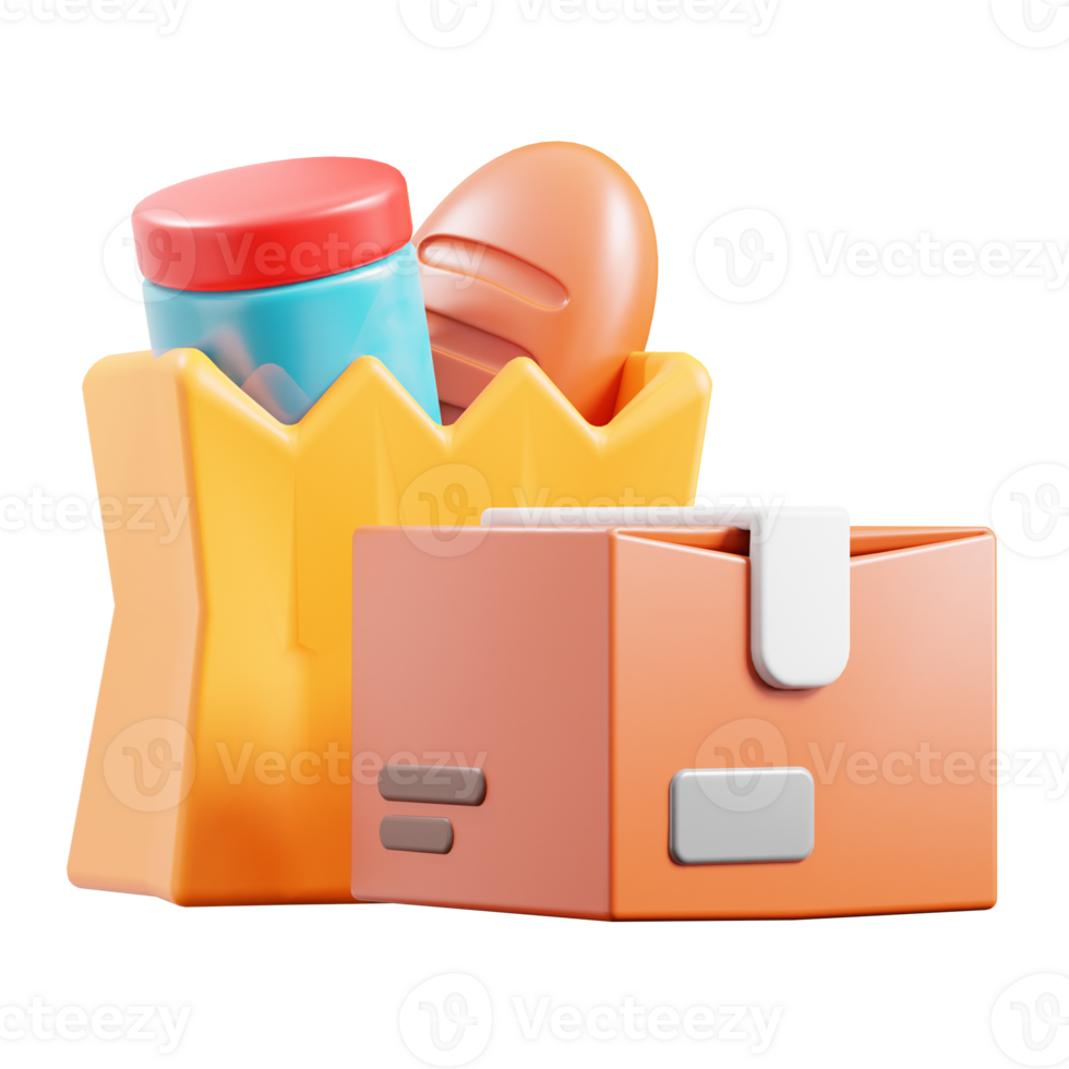 3D Product icon on transparent background png