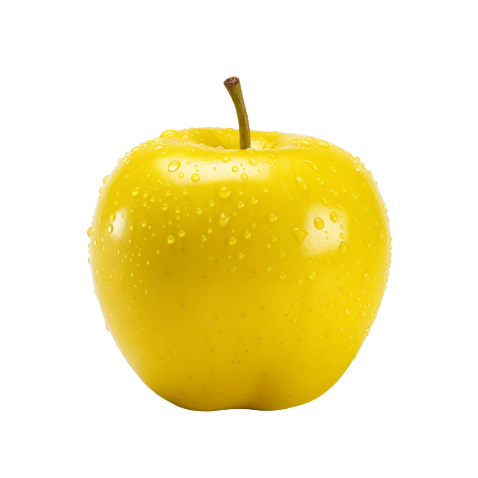 AI generated Yellow apple clip art png