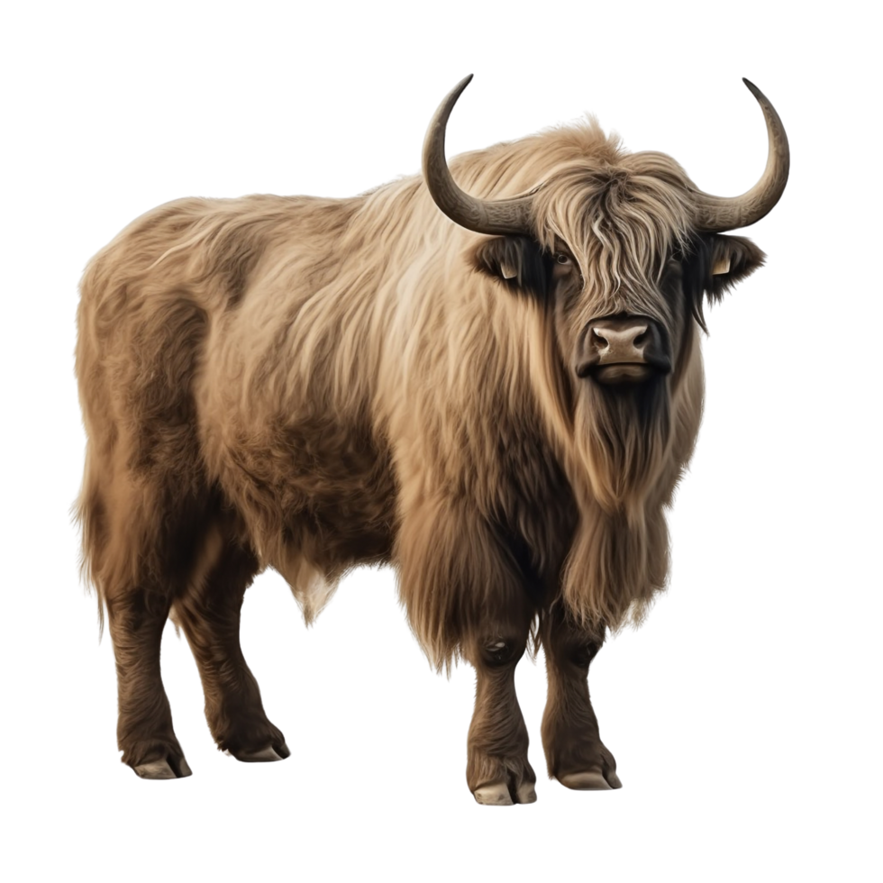 AI generated Yak clip art png