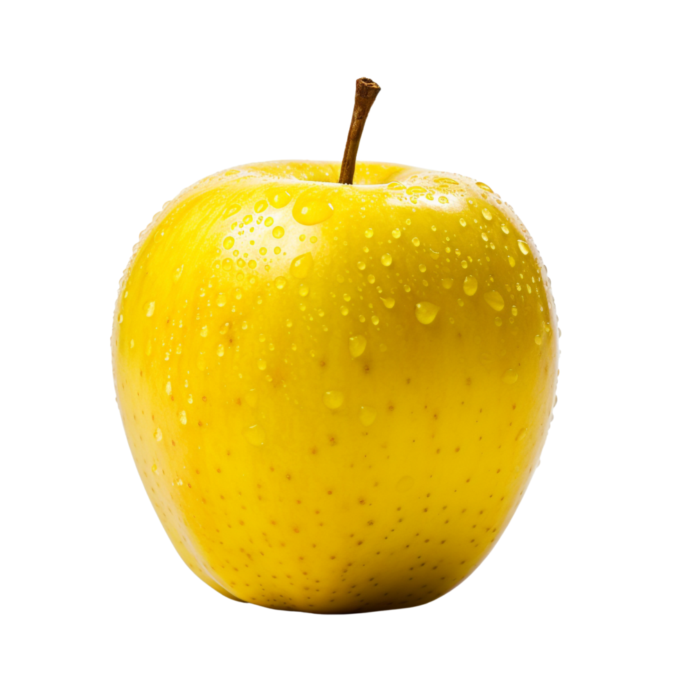 ai generado amarillo manzana acortar Arte png