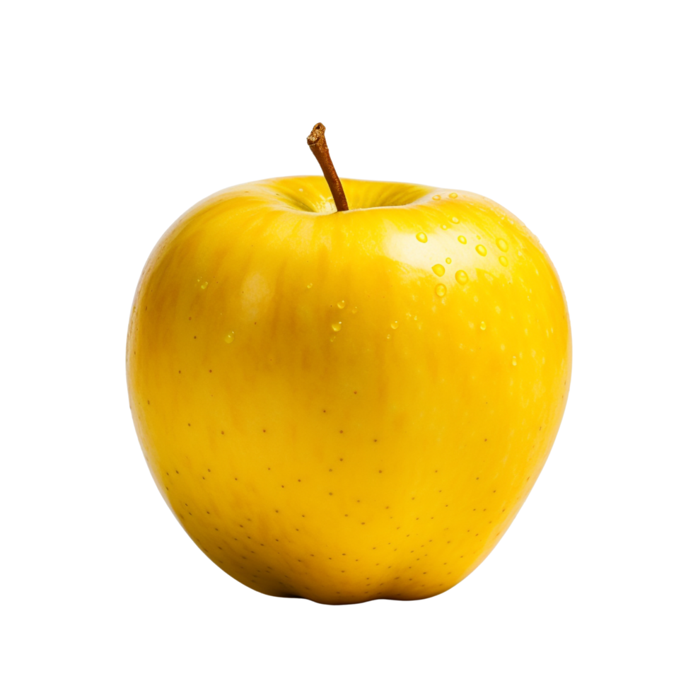 AI generated Yellow apple clip art png