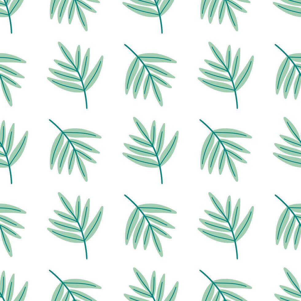 Botanical foliage seamless pattern vector illustration