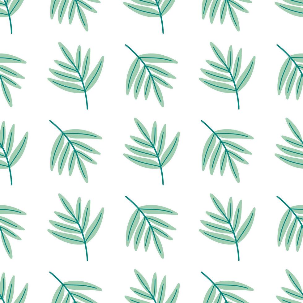 Botanical foliage seamless pattern vector illustration