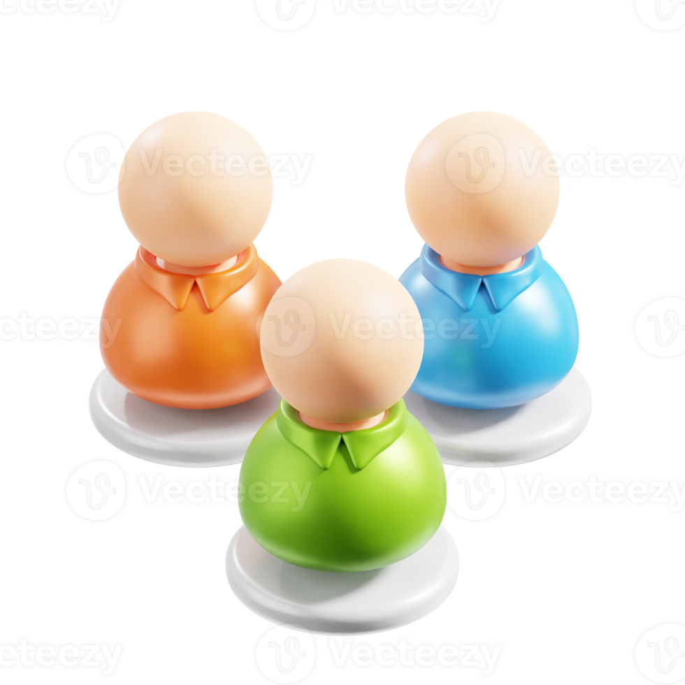 3D Networking icon on transparent background png