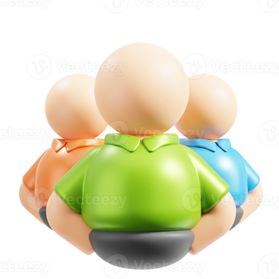 3D Group icon on transparent background png