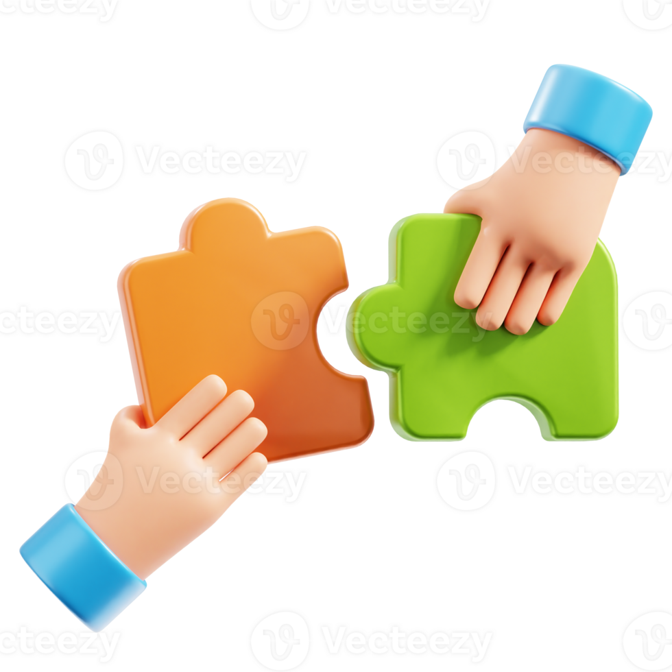 3D Collaboration icon on transparent background png
