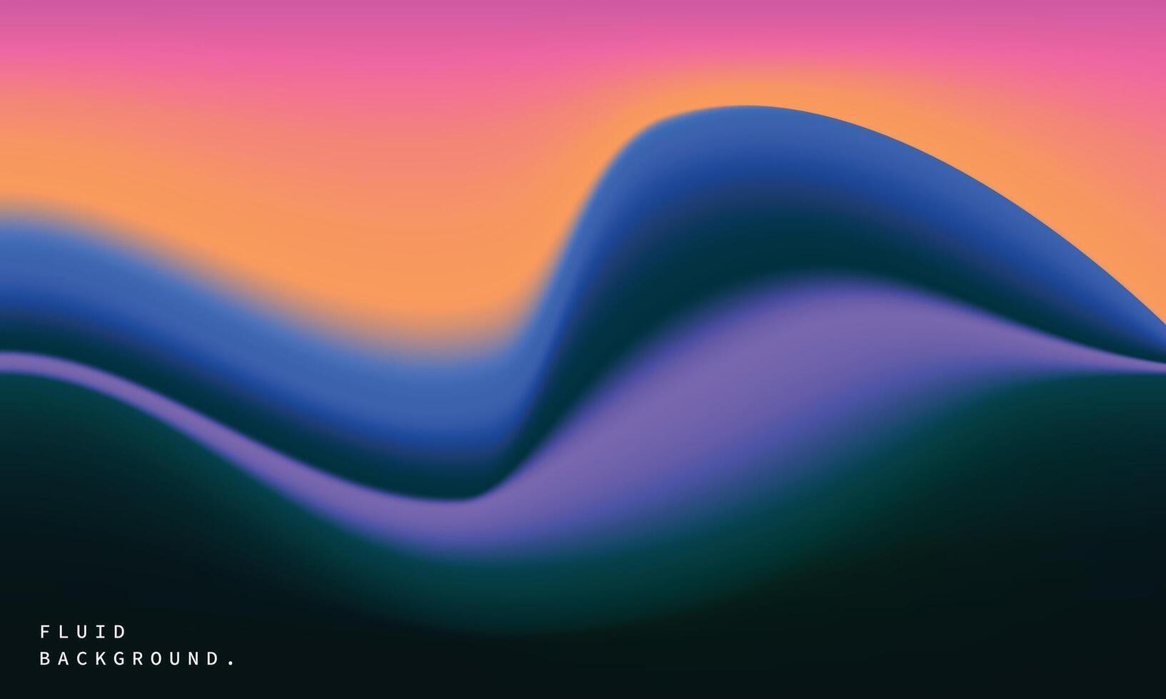 Colorful and blurred gradient mesh background. Abstract wavy color gradation backdrop. Liquid lines design for poster, presentation, banner, cover, leaflet, pamphlet, or catalog. vector